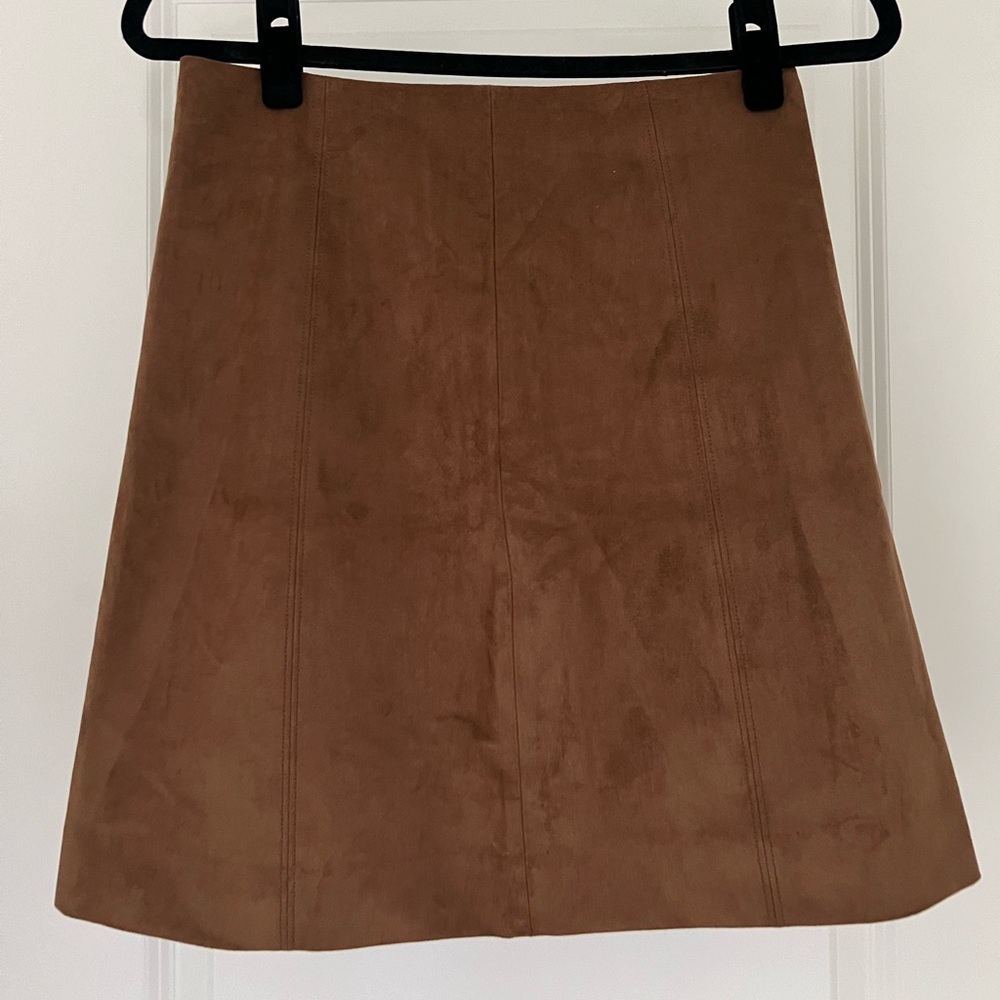 Babaton faux suede skirt